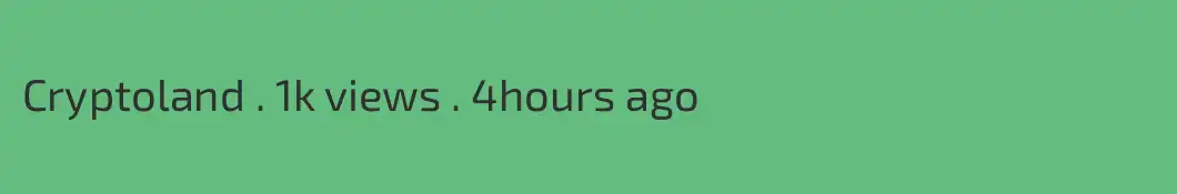 Cryptoland . 1k views . 4hours ago 